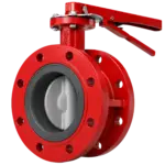Válvula Mariposa Doble Brida 250PSI Cuerpo en Hierro Dúctil y Acero Inoxidable