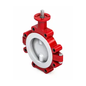Válvula Mariposa Lug-2 piezas con Cuerpo en Hierro Dúctil y Disco en Acero Inoxidable 17-4 ph (Recubierto en PTFE), Bray