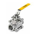 Válvula de Bola Tri-Clamp de Alta Pureza en Acero Inoxidable, 1000 WOG, Bray