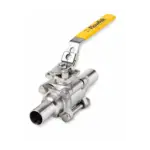Válvula de Bola Tubo Extendido de Alta Pureza en Acero Inoxidable, 1000 WOG, Bray