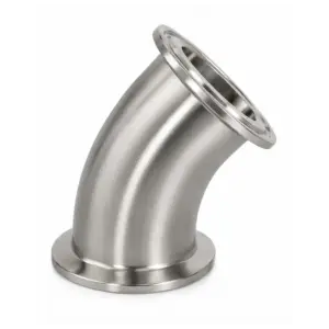 Codo Sanitario Clamp de 45° en Acero Inoxidable, Dixon
